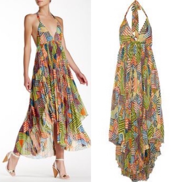 Alice + Olivia Ollie Handkerchief Printed Dress 10 - Picture 2 of 10